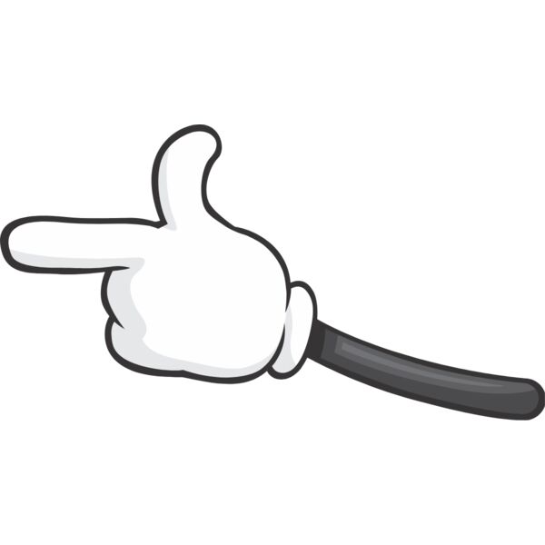 Cartoon Hand Pointing Finger 3 Thumbnail