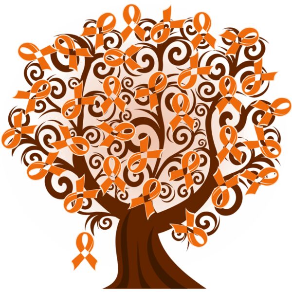 Kidney Cancer Leukemia Orange Ribbon Tree Thumbnail