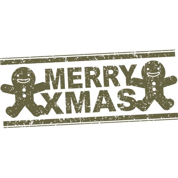 Merry Christmas Gingerbread Man Stamp 1 Thumbnail